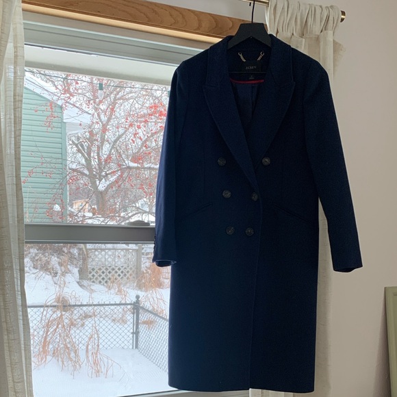 J. Crew Midnight Blue Double-Breasted Overcoat - Picture 3 of 3